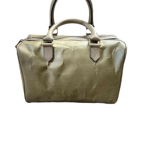 YSL Leather and Fabric Duffel Bag! Vintage Green/Taupe - Picture 9 of 16